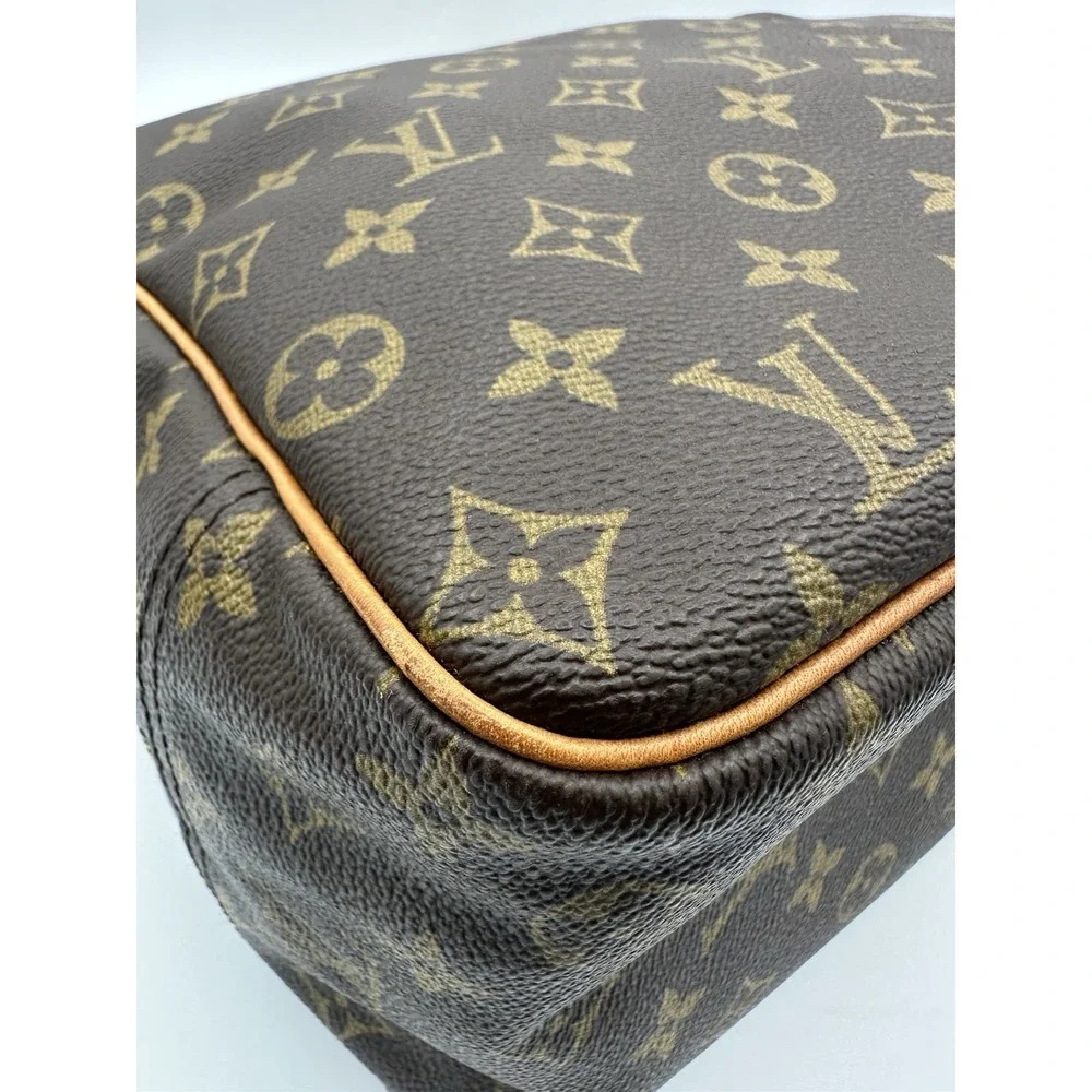Louis Vuitton Monogram Deauville Handbag Brown With Bachata Leather